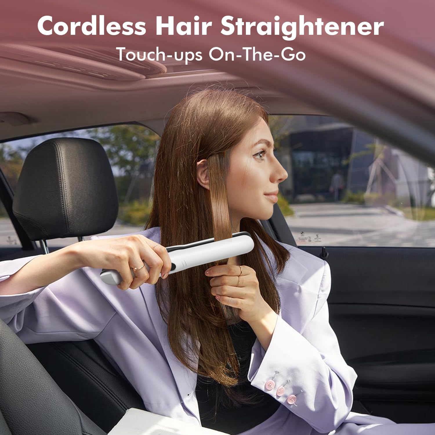 SUNMAY - Voga - mini taille - lisseur boucleur titane, sans fil, 3 T°, USB, 5000mAh