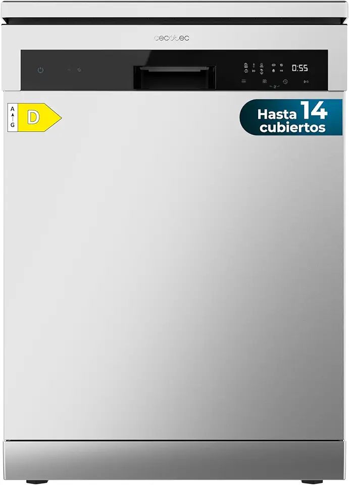 Cecotec - Bolero Aguazero 6200 - 60 cm - 14 couverts, 6 programmes, inox
