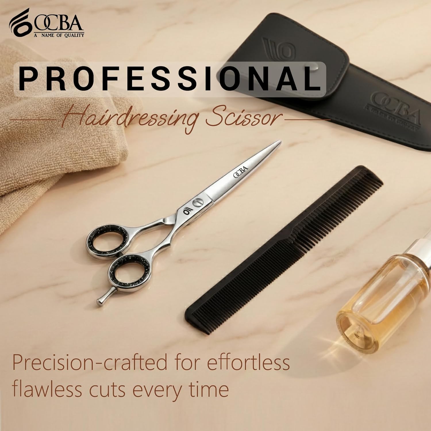 Ciseaux de coiffure - 6 pouces - inox, coupe précise, usage mixte