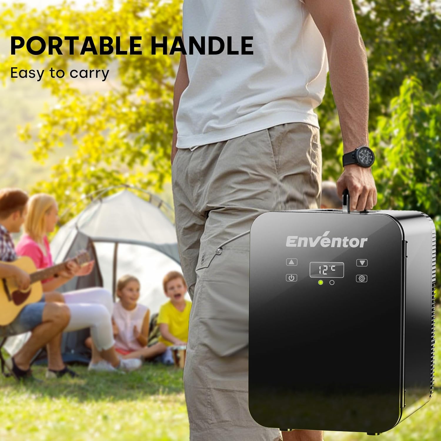 Enventor - Mini Frigo 10L - 12V/220V - Refroidissement & Chauffage