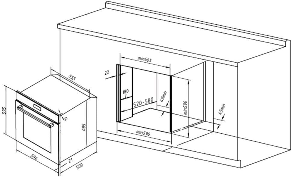 Cecotec - Bolero Hexa 60cm - four multifonction, 72L, 2800W, 7 modes - M226000