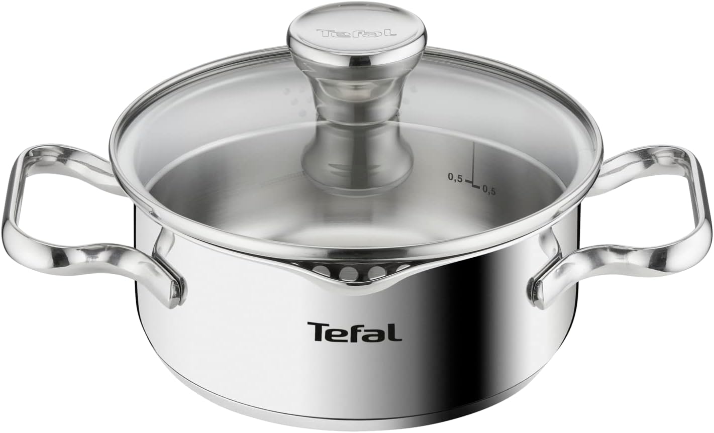 Tefal - Duetto A7054 - faitout 16cm inox induction, couvercle filtrant