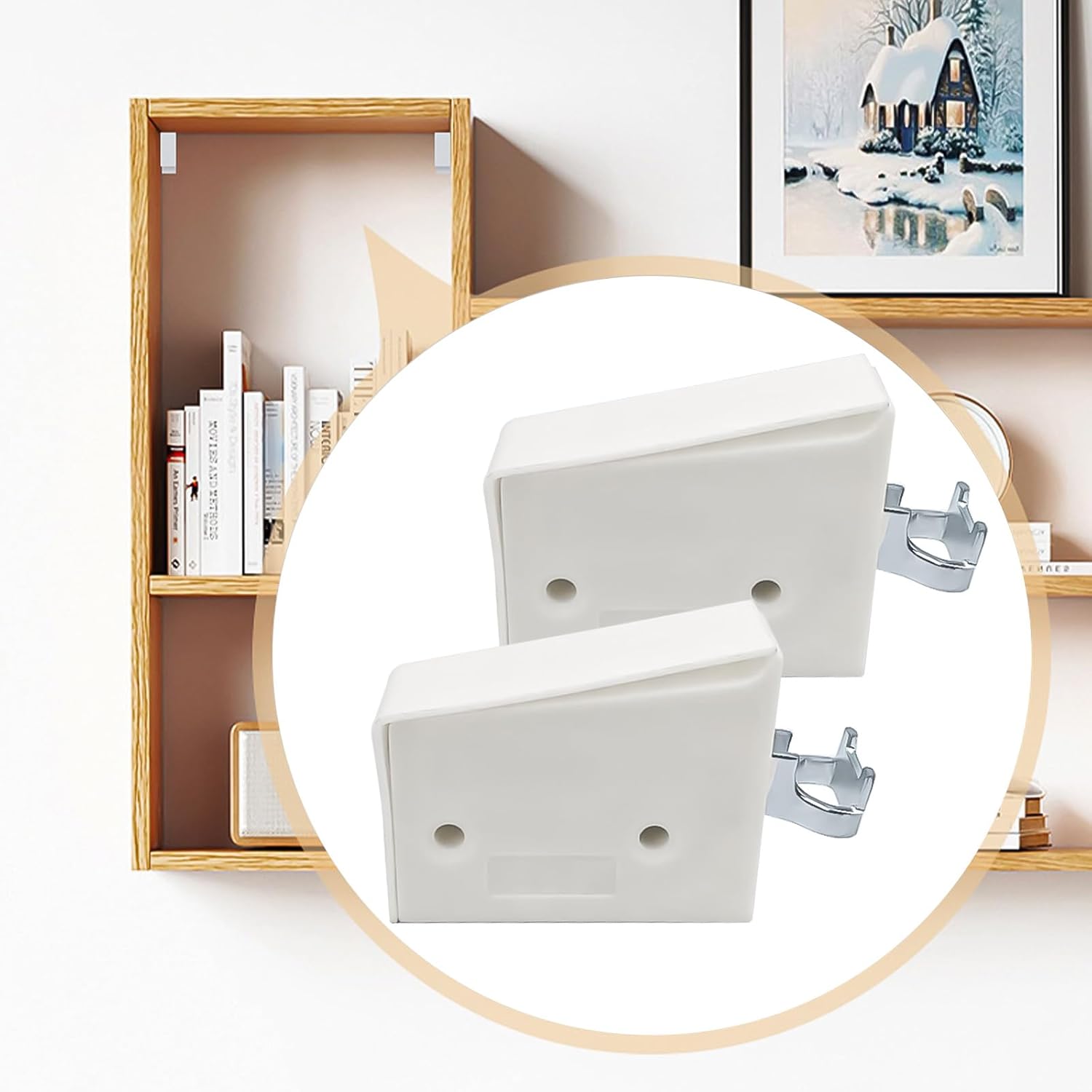 Youngsay - Suspensions d’armoire réglables, métal, 150 kg, rail support, blanc, YOUNGSAY8