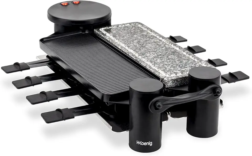 H.Koenig - Raclette multifonction 8 pers, modulable, pierre, RP360