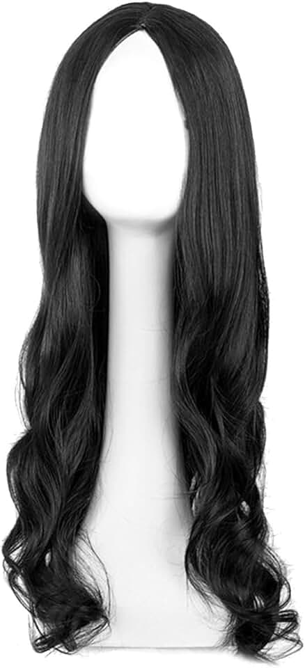 Perruque femme - longue ondulée 27'' - idéale cosplay fête - noir