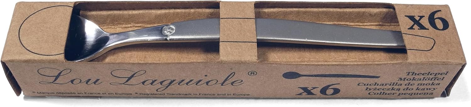 Lou Laguiole - Jet - 114 mm - 6 cuillères inox finition miroir